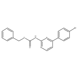 benzyl N-[4-(4-bromophenyl)pyrimidin-2-yl]carbamate Structure