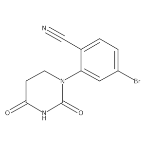4-Bromo-2-(2,4-dioxohexahydropyrimidin-1-yl)benzonitrile结构式