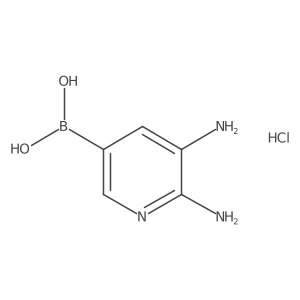 (5,6-Diaminopyridin-3-yl)boronic acid hydrochloride Structure