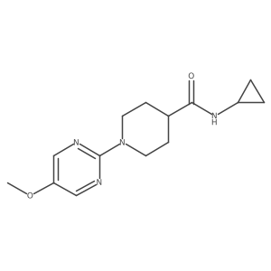 N-cyclopropyl-1-(5-methoxypyrimidin-2-yl)piperidine-4-carboxamide结构式