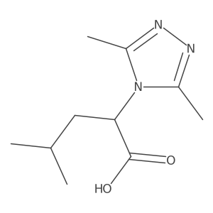 2-(3,5-dimethyl-4H-1,2,4-triazol-4-yl)-4-methylpentanoic acid结构式