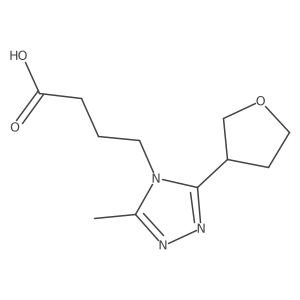 4-[3-methyl-5-(oxolan-3-yl)-4H-1,2,4-triazol-4-yl]butanoic acid结构式