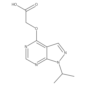 2-{[1-(propan-2-yl)-1H-pyrazolo[3,4-d]pyrimidin-4-yl]oxy}acetic acid结构式