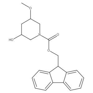 (9H-fluoren-9-yl)methyl (3S,5S)-3-hydroxy-5-methoxypiperidine-1-carboxylate Structure