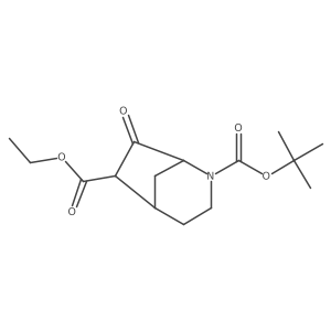 2-(tert-Butyl) 6-ethyl (1S,5R)-7-oxo-2-azabicyclo[3.2.1]octane-2,6-dicarboxylate Structure