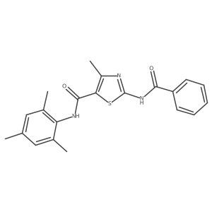2-(Benzoylamino)-4-methyl-n-(2,4,6-trimethylphenyl)-5-thiazolecarboxamide结构式