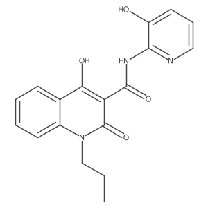 4-hydroxy-N-(3-hydroxypyridin-2-yl)-2-oxo-1-propyl-1,2-dihydroquinoline-3-carboxamide Structure