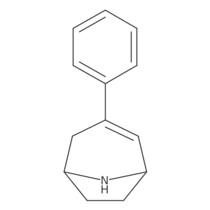3-Phenyl-8-azabicyclo[3.2.1]oct-2-ene结构式