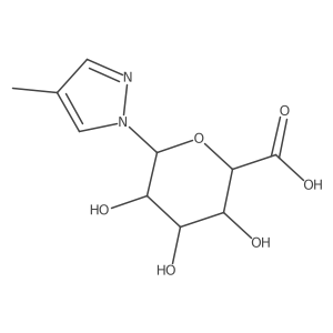 4-Methylpyrazole-N-glucosiduronic acid Structure