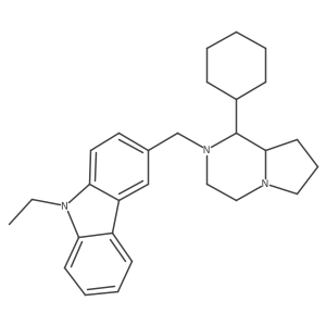 3-[(1-cyclohexylhexahydropyrrolo[1,2-a]pyrazin-2(1H)-yl)methyl]-9-ethyl-9H-carbazole Structure