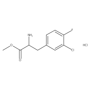 Methyl 2-amino-3-(3-chloro-4-fluorophenyl)propanoate hydrochloride Structure