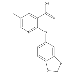 2-(Benzo[1,3]dioxol-5-yloxy)-5-fluoro-nicotinic acid Structure