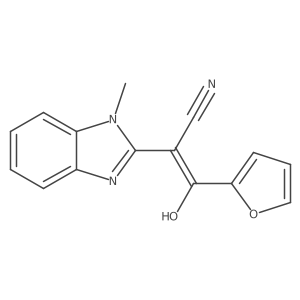 (E)-3-(furan-2-yl)-2-(1-methyl-1H-benzo[d]imidazol-2(3H)-ylidene)-3-oxopropanenitrile Structure