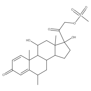 Methylprednisolone 21-Mesylate结构式