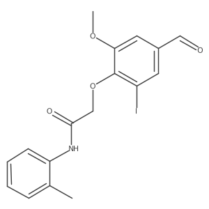 2-(4-formyl-2-iodo-6-methoxyphenoxy)-N-(2-methylphenyl)acetamide Structure