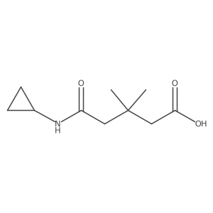 5-(Cyclopropylamino)-3,3-dimethyl-5-oxopentanoic acid Structure