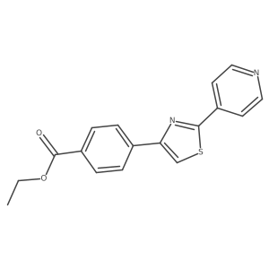 Ethyl 4-[2-(4-pyridinyl)-4-thiazolyl]benzoate结构式