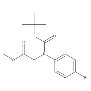 Methyl 2-((4-bromophenyl)(tert-butoxycarbonyl)amino)acetate结构式