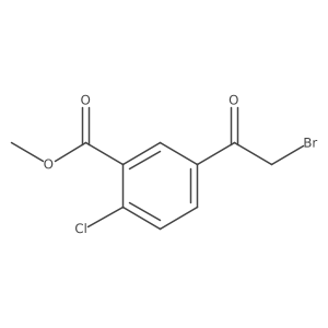 5-(2-Bromo-acetyl)-2-chloro-benzoic acid methyl ester结构式