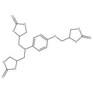 4-[[4-[(2-oxo-1,3-dioxolan-4-yl)methoxy]-N-[(2-oxo-1,3-dioxolan-4-yl)methyl]anilino]methyl]-1,3-dioxolan-2-one Structure