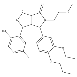 4-(3-Ethoxy-4-propoxyphenyl)-3-(2-hydroxy-5-methylphenyl)-5-(2-methoxyethyl)-1,2,3,3a,4,6a-hexahydropyrrolo[3,4-c]pyrazol-6-one Structure