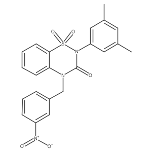 2-(3,5-dimethylphenyl)-4-(3-nitrobenzyl)-2H-1,2,4-benzothiadiazin-3(4H)-one 1,1-dioxide Structure