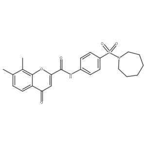 N-[4-(azepan-1-ylsulfonyl)phenyl]-7,8-dimethyl-4-oxo-4H-chromene-2-carboxamide Structure