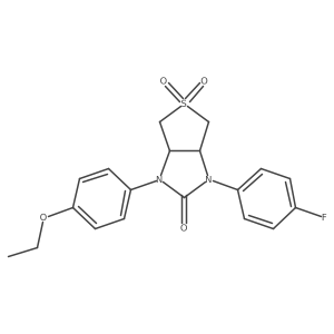 1-(4-ethoxyphenyl)-3-(4-fluorophenyl)tetrahydro-1H-thieno[3,4-d]imidazol-2(3H)-one 5,5-dioxide结构式