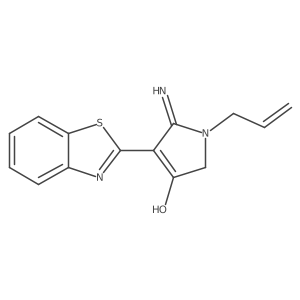 5-amino-4-(1,3-benzothiazol-2-yl)-1-(prop-2-en-1-yl)-1,2-dihydro-3H-pyrrol-3-one结构式