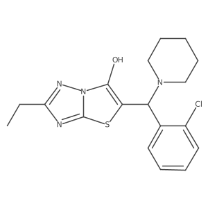 5-((2-Chlorophenyl)(piperidin-1-yl)methyl)-2-ethylthiazolo[3,2-b][1,2,4]triazol-6-ol Structure