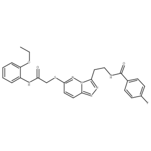 N-(2-(6-((2-((2-ethoxyphenyl)amino)-2-oxoethyl)thio)-[1,2,4]triazolo[4,3-b]pyridazin-3-yl)ethyl)-4-fluorobenzamide Structure