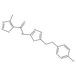 N-(5-{[(4-chlorophenyl)methyl]sulfanyl}-1,3,4-thiadiazol-2-yl)-4-methyl-1,2,3-thiadiazole-5-carboxamide Structure