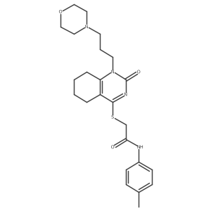 2-((1-(3-morpholinopropyl)-2-oxo-1,2,5,6,7,8-hexahydroquinazolin-4-yl)thio)-N-(p-tolyl)acetamide Structure