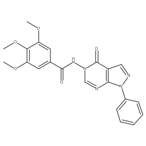3,4,5-trimethoxy-N-(4-oxo-1-phenyl-1H-pyrazolo[3,4-d]pyrimidin-5(4H)-yl)benzamide Structure