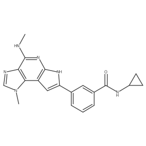 N-Cyclopropyl-3-[1,6-dihydro-1-methyl-4-(methylamino)imidazo[4,5-d]pyrrolo[2,3-b]pyridin-7-yl]benzamide Structure