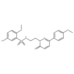 5-chloro-2-methoxy-N-(2-(3-(4-methoxyphenyl)-6-oxopyridazin-1(6H)-yl)ethyl)benzenesulfonamide结构式