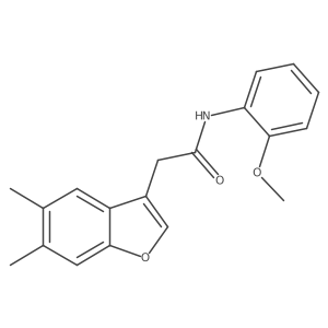 2-(5,6-dimethyl-1-benzofuran-3-yl)-N-(2-methoxyphenyl)acetamide Structure