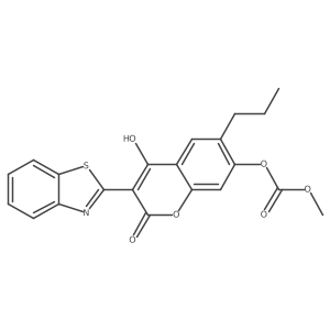 3-(1,3-benzothiazol-2-yl)-4-hydroxy-2-oxo-6-propyl-2H-chromen-7-yl methyl carbonate Structure
