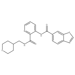 N-{2-[(tetrahydro-2H-pyran-4-ylmethyl)carbamoyl]pyridin-3-yl}-1,3-benzothiazole-6-carboxamide Structure