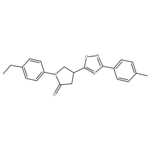 1-(4-Ethylphenyl)-4-[3-(4-methylphenyl)-1,2,4-oxadiazol-5-yl]pyrrolidin-2-one Structure