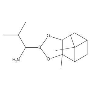 (R)-2-Methyl-1-((3aS,4S,6S,7aR)-3a,5,5-trimethylhexahydro-4,6-methanobenzo[d][1,3,2]dioxaborol-2-yl)propan-1-amine结构式