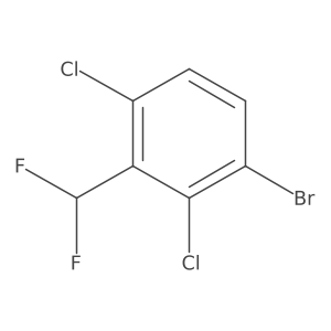 1-Bromo-2,4-dichloro-3-(difluoromethyl)benzene结构式