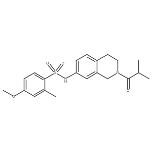 N-(2-isobutyryl-1,2,3,4-tetrahydroisoquinolin-7-yl)-4-methoxy-2-methylbenzenesulfonamide Structure