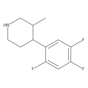 rel-(3R,4R)-3-Methyl-4-(2,4,5-trifluorophenyl)piperidine Structure
