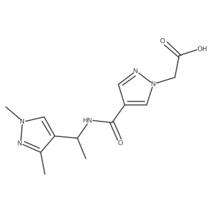 4-[[[1-(1,3-Dimethyl-1H-pyrazol-4-yl)ethyl]amino]carbonyl]-1H-pyrazole-1-acetic acid结构式