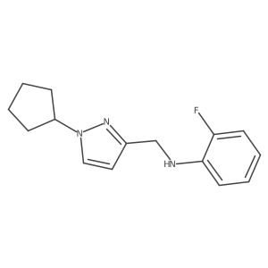 1-Cyclopentyl-N-(2-fluorophenyl)-1H-pyrazole-3-methanamine Structure
