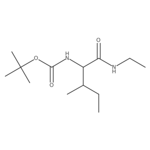 tert-butyl N-[(2R)-1-(ethylamino)-3-methyl-1-oxopentan-2-yl]carbamate结构式