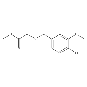 N-[(4-Hydroxy-3-methoxyphenyl)methyl]glycine methyl ester Structure