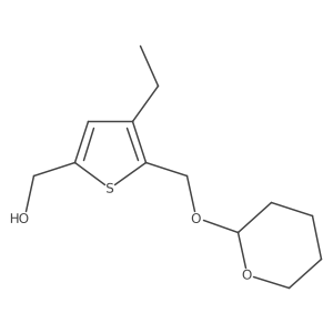 4-Ethyl-5-[[(tetrahydro-2H-pyran-2-yl)oxy]methyl]-2-thiophenemethanol结构式