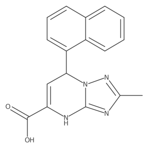 2-Methyl-7-(naphthalen-1-yl)-4,7-dihydro[1,2,4]triazolo[1,5-a]pyrimidine-5-carboxylic acid结构式